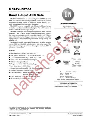 MC74VHCT08AMEL datasheet  